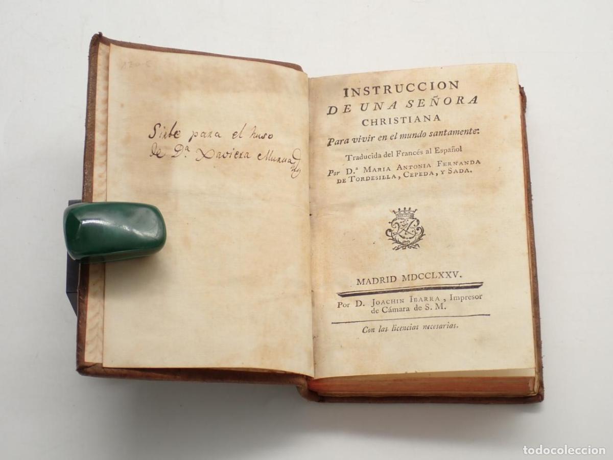 Libros: Instrucci&oacute;n de una se&ntilde;ora christiana para vivir en el mundo santamente. Traducida del franc&eacute;s al esp