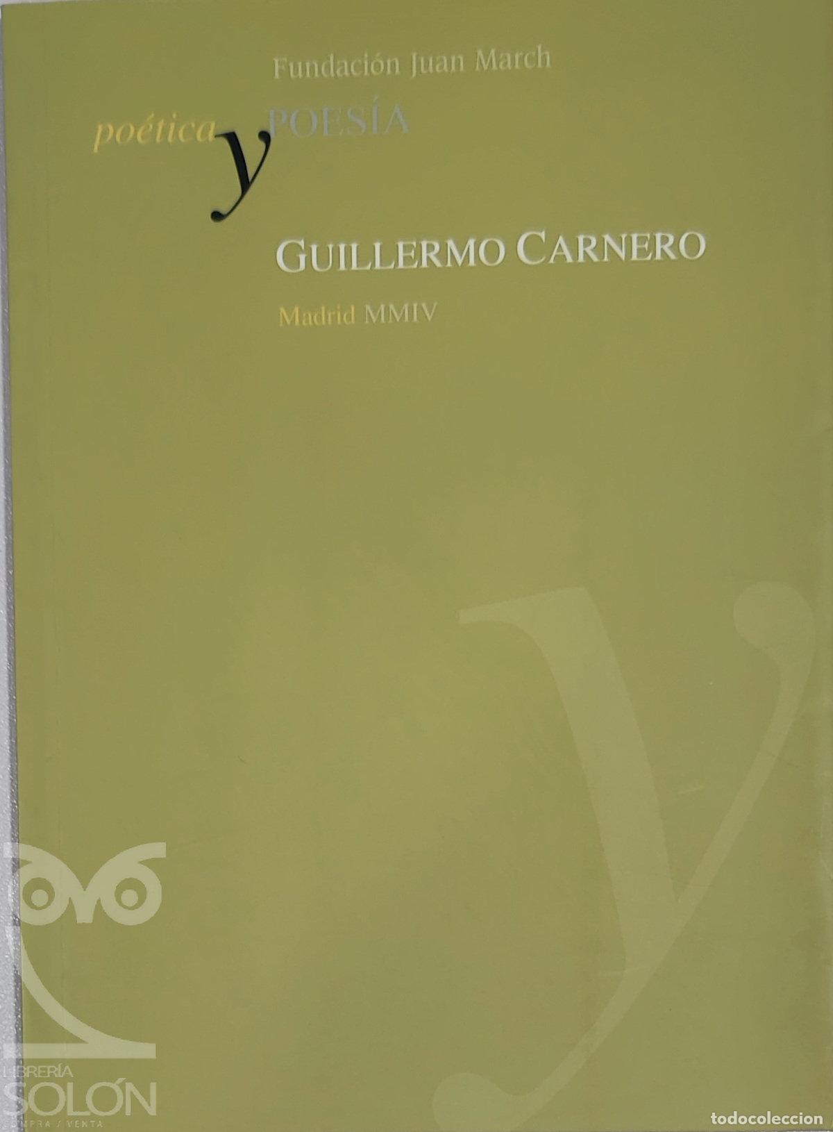 Livros em segunda m&atilde;o: Po&eacute;tica y poes&iacute;a - Guillermo Carnero