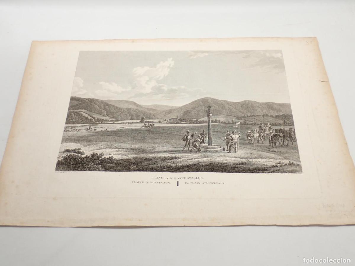 Libros: Llanura de Roncesvalles - Plaine de Roncevaux - The plain of Roncevaux [GRABADO CALCOGR&Aacute;FICO] - DU P
