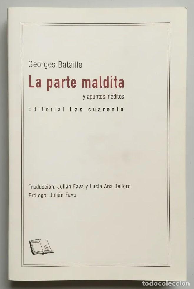Livros em segunda m&atilde;o: Bataille, Georges - La parte maldita