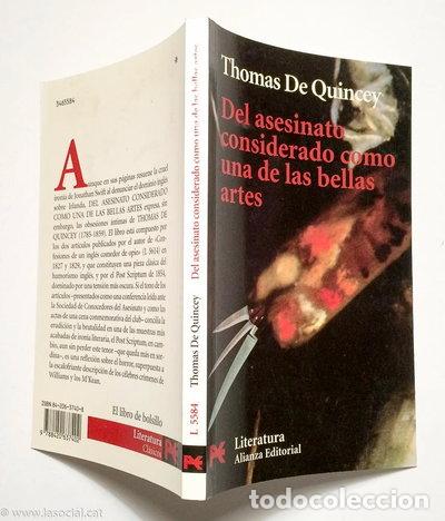 Libros: Del asesinato considerado como una de las bellas artes- 9788420637402