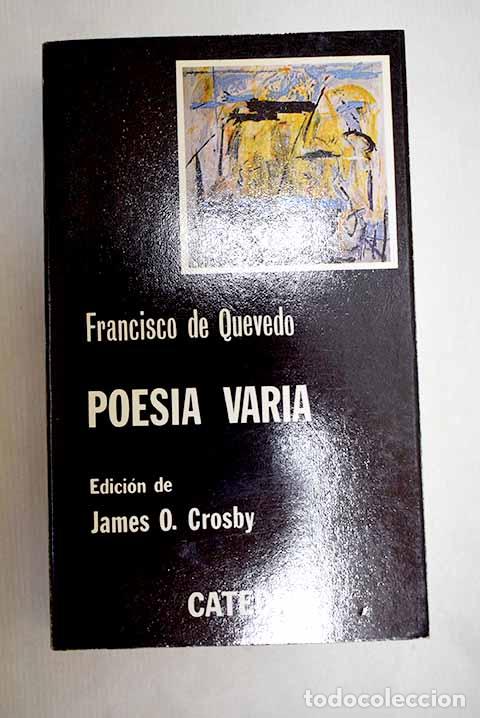 Livros em segunda m&atilde;o: Poes&iacute;a varia: Quevedo y Villegas, Francisco de.- Quevedo y Villegas, Francisco de