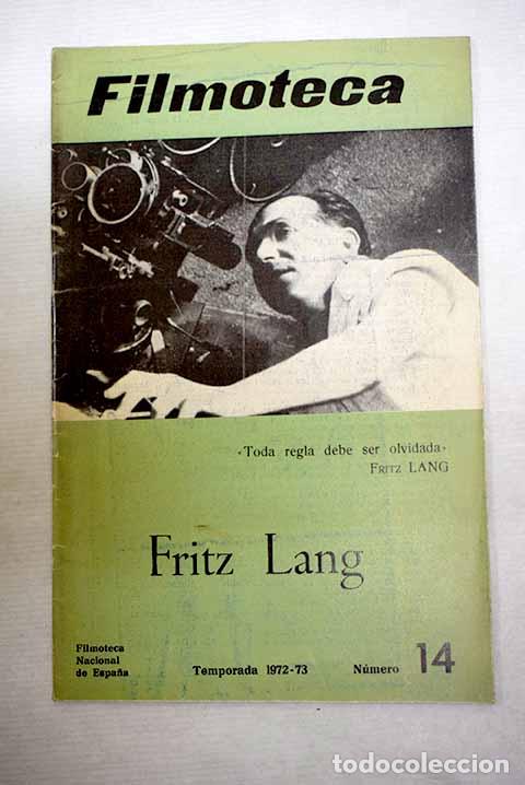 Libros: Fritz Lang: : Filmoteca Nacional de Espa&ntilde;a. - Foto 1
