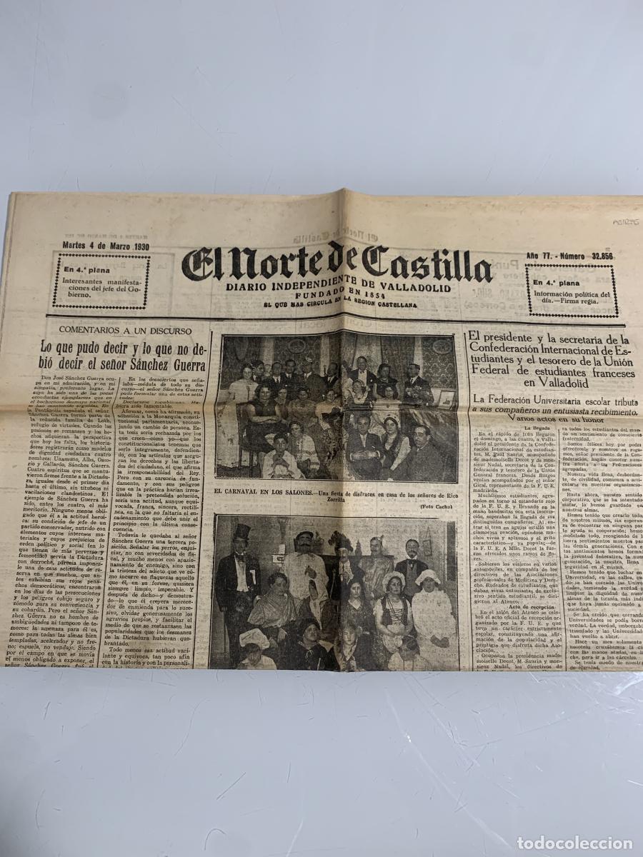 Libros: EL NORTE DE CASTILLA. Valladolid. Martes 4 de Marzo de 1930. N&uacute;m. 32856 - VVAA