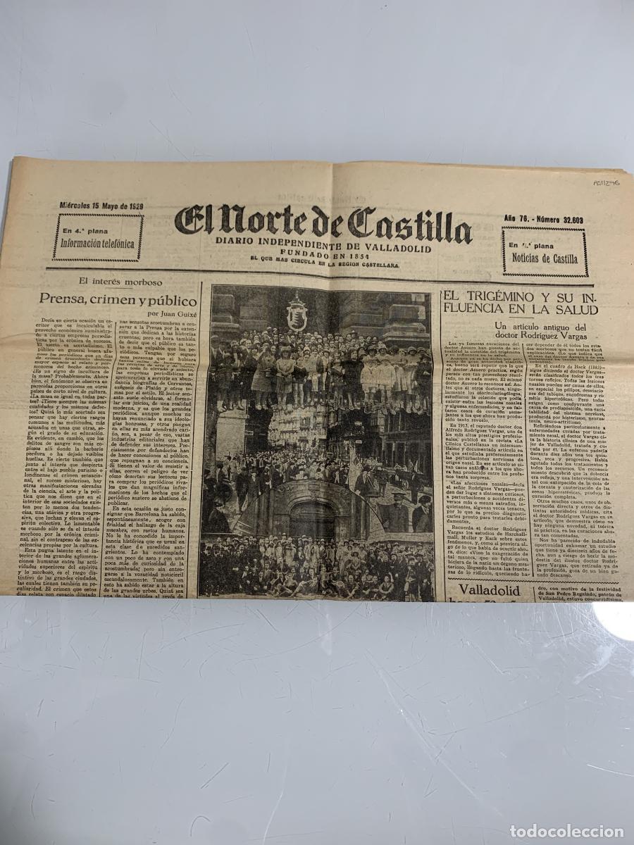 Libros: EL NORTE DE CASTILLA. Valladolid. Mi&eacute;rcoles 15 de mayo de 1929. N&uacute;m. 32603 - VVAA