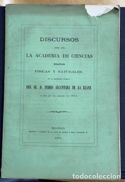 B&uuml;cher: DISCURSOS LEIDOS ANTE LA ACADEMIA DE CIENCIAS EXACTAS, FISICAS Y NATURALES - ALCANTARA DE LA LLAVE,