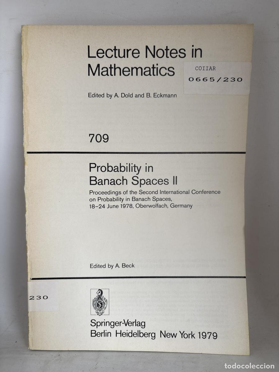 Libros: LECTURE NOTES IN MATHEMATICS. N&ordm;141. ORDERED LINEAR SPACES. A COLLECTION OF INFORMAL REPORTS AND SEM - Foto 3