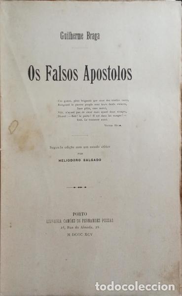 Libros: BRAGA. (Guilherme) - OS FALSOS APOSTOLOS.