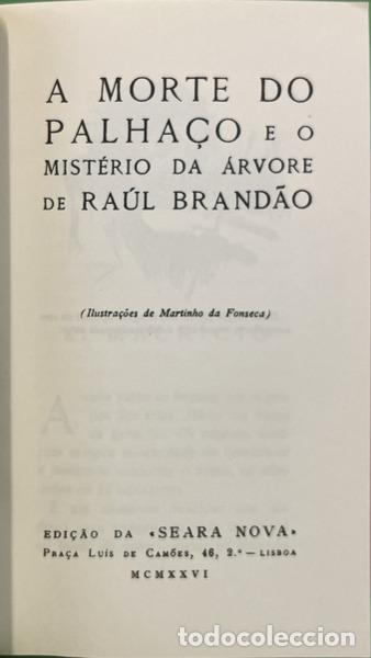 Libros: BRAND&Atilde;O. (Raul) - A MORTE DO PALHA&Ccedil;O E O MIST&Eacute;RIO DA &Aacute;RVORE. [FAC-S&Iacute;MILE] - Foto 2
