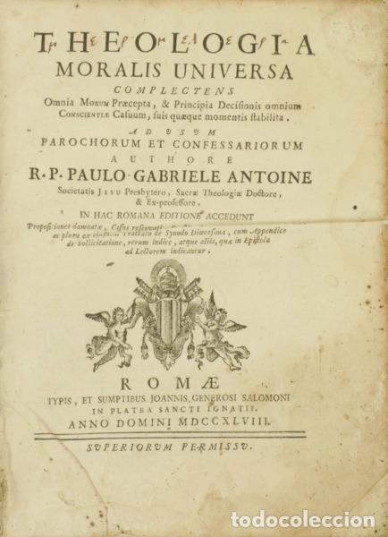 Livros em segunda m&atilde;o: ANTOINE. (Paul Gabriel) - THEOLOGIA MORALIS UNIVERSA