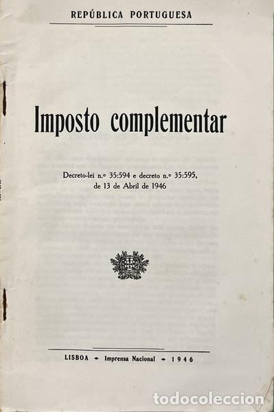 Libros: IMPOSTO COMPLEMENTAR. - Foto 2