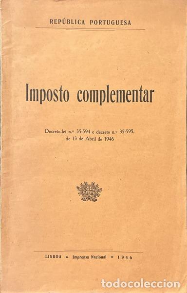 Livros em segunda m&atilde;o: IMPOSTO COMPLEMENTAR.