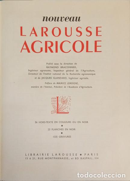 Livres: BRACONNIER. (Raymond) e Jacques Glandard. - NOUVEAU LAROUSSE AGRICOLE.