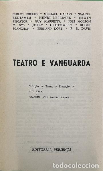 Libros: BRECHT. (Bertolt) et al. - TEATRO E VANGUARDA. - Foto 2