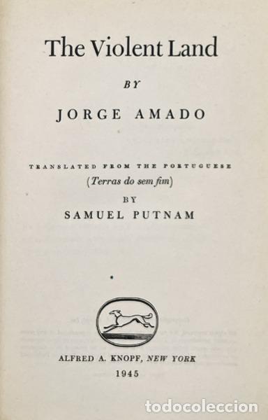 Libros: AMADO. (Jorge) - THE VIOLENT LAND. - Foto 2