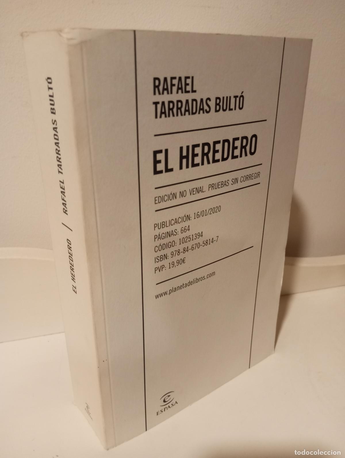 B&uuml;cher: EL HEREDERO ( EDICION NO VENAL. PRUEBAS SIN CORREGIR) - Tarradas Bulto, Rafael