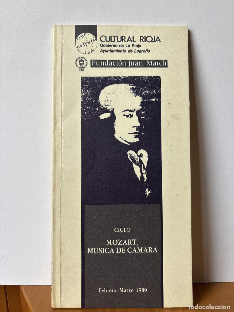books: CULTURAL RIOJA. PROGRAMA FEBRERO-MARZO 1989. CICLO MOZART, MUSICA DE CAMARA - TDK441