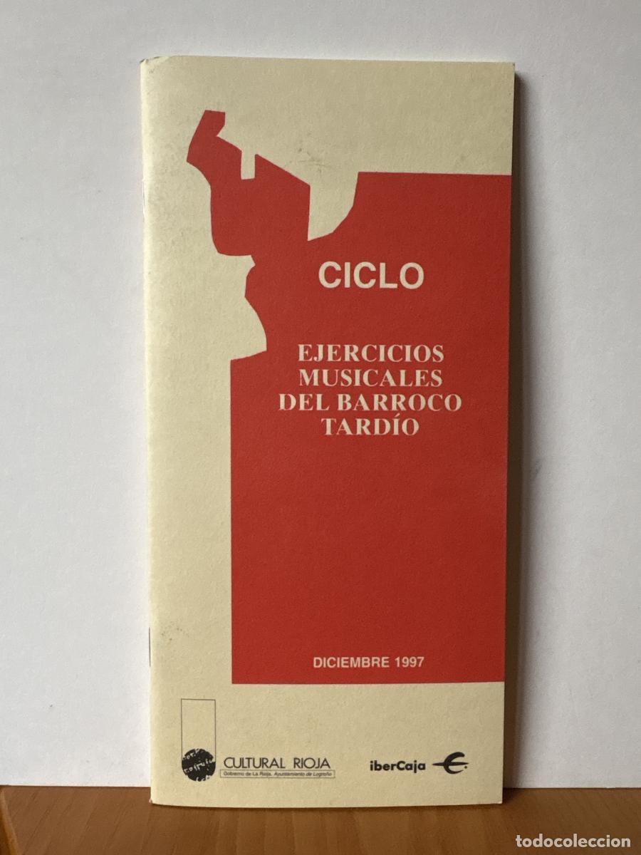 Libri di seconda mano: CULTURAL RIOJA. PROGRAMA DICIEMBRE 1997. CICLO EJERCICIOS MUSICALES DEL BARROCO TARDIO - TDK441