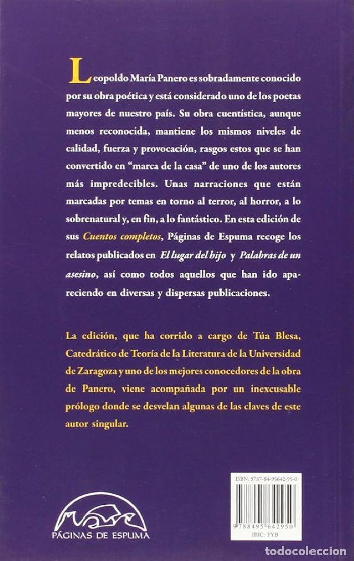 Libros: CUENTOS COMPLETOS - Leopoldo Mar&iacute;a Panero - Foto 2