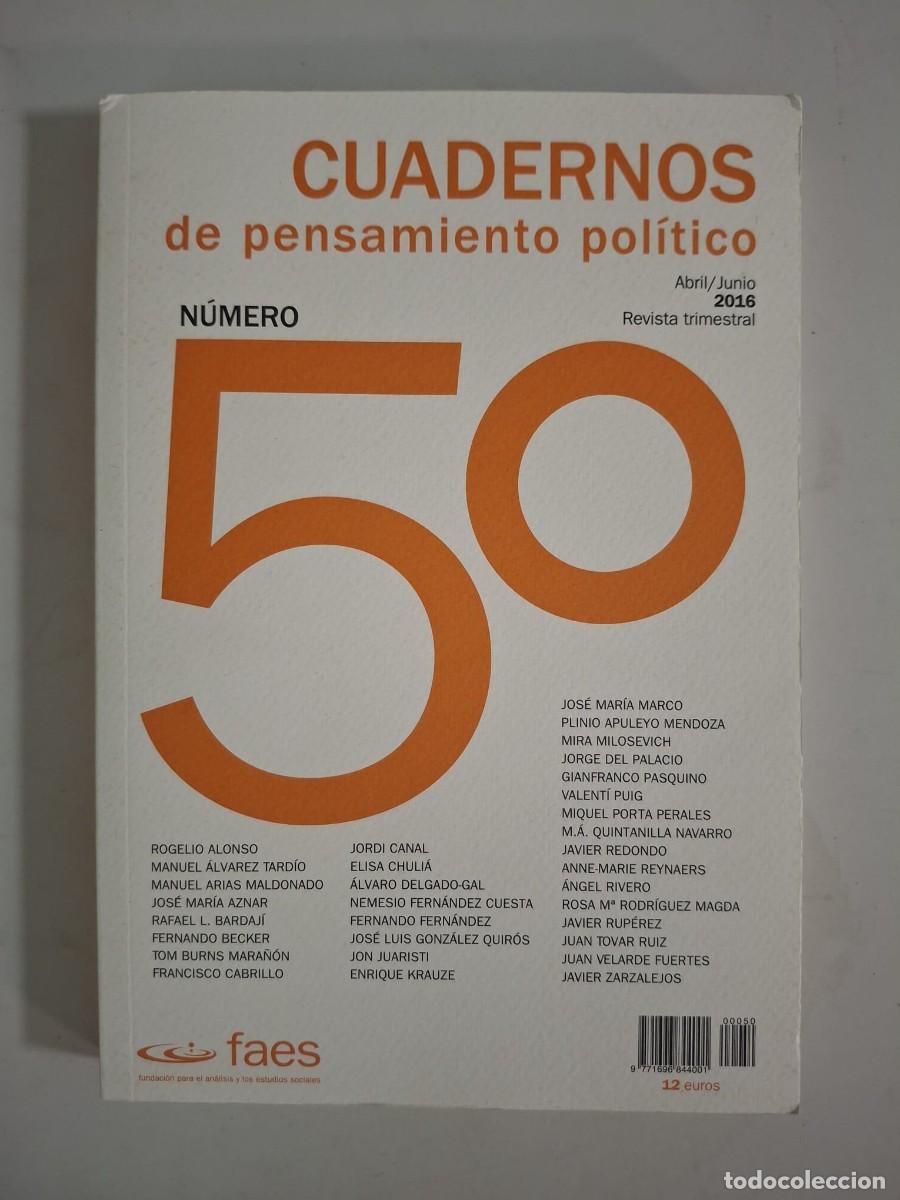 Libros: LIBRO CUADERNOS DE PENSAMIENTO POLITICO NUMERO 50