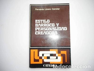 B&uuml;cher: Estilo barroco y personalidad creadora- 9788437600222