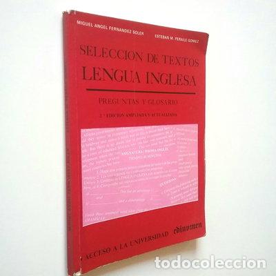 B&uuml;cher: Selecci&oacute;n de textos. Lengua inglesa. Preguntas y glosario- 9788485789382