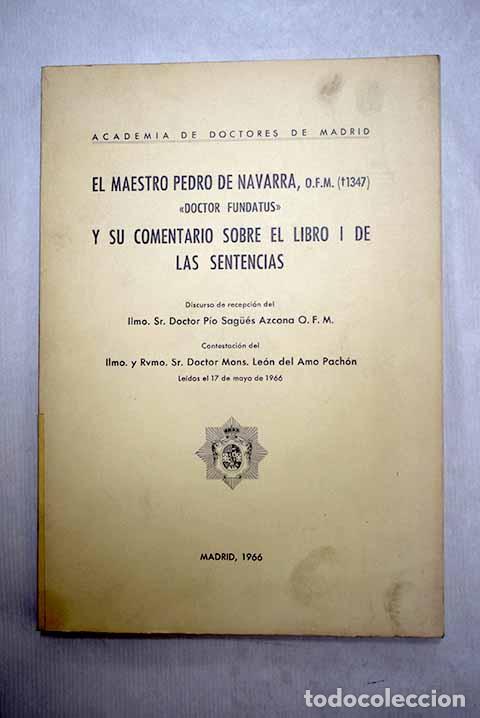 Libri di seconda mano: El maestro Pedro de Navarra, O.F.M. (1347.- Sagu&eacute;s Azcona, P&iacute;o