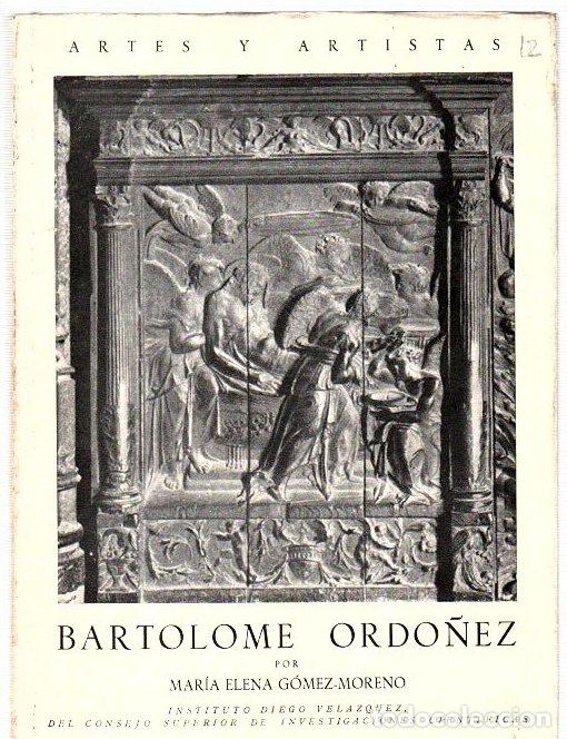 B&uuml;cher: Bartolom&eacute; Ordo&ntilde;ez - G&oacute;mez-Moreno, Mar&iacute;a Elena