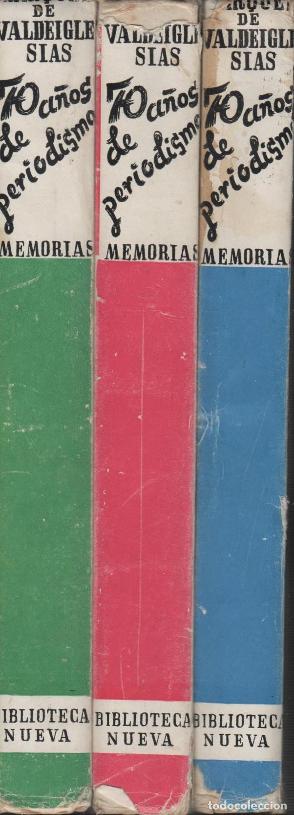 Libri di seconda mano: 70 A&Ntilde;OS DE PERIODISMO - MEMORIAS - tres tomos- Marques de Valdeiglesias- EDITORIAL: Bibliotec