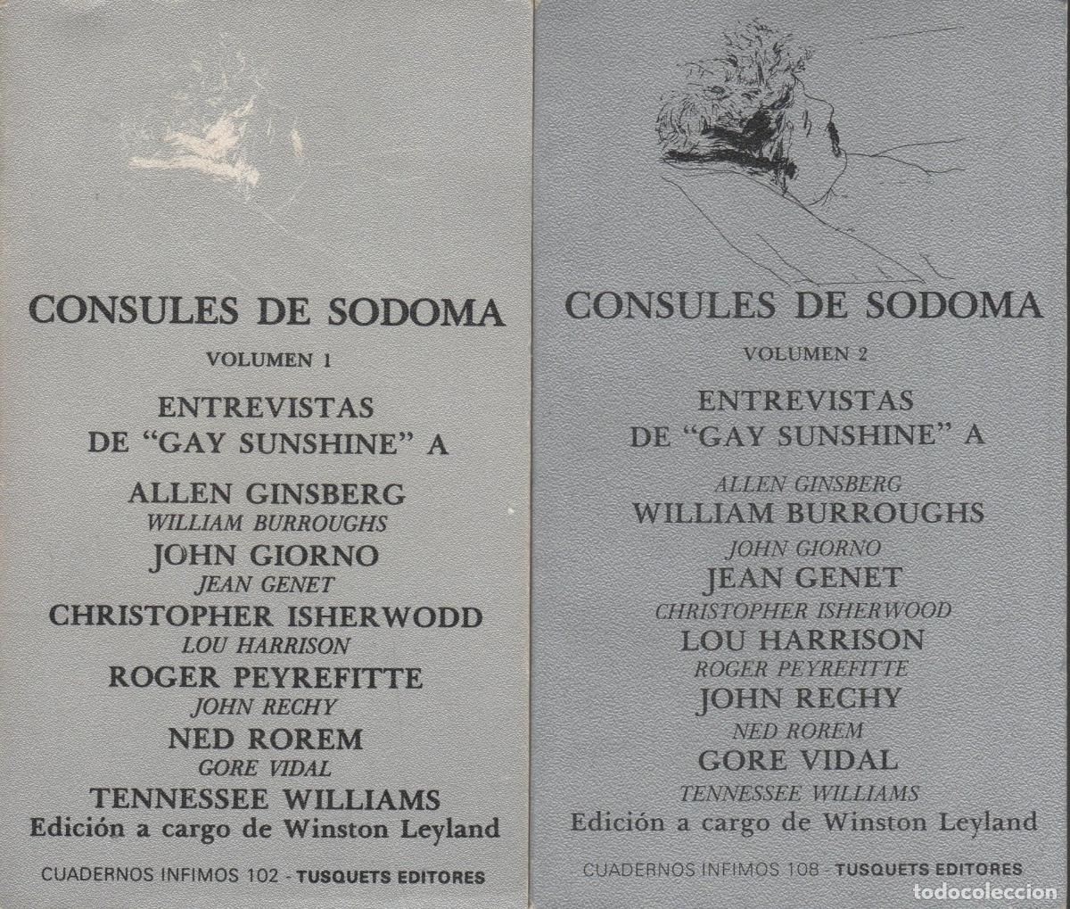 B&uuml;cher: CONSULES DE SODOMA - entrevistas de Gay Sunshine, a Leyland, Winston- EDITORIAL: Tusquets - L