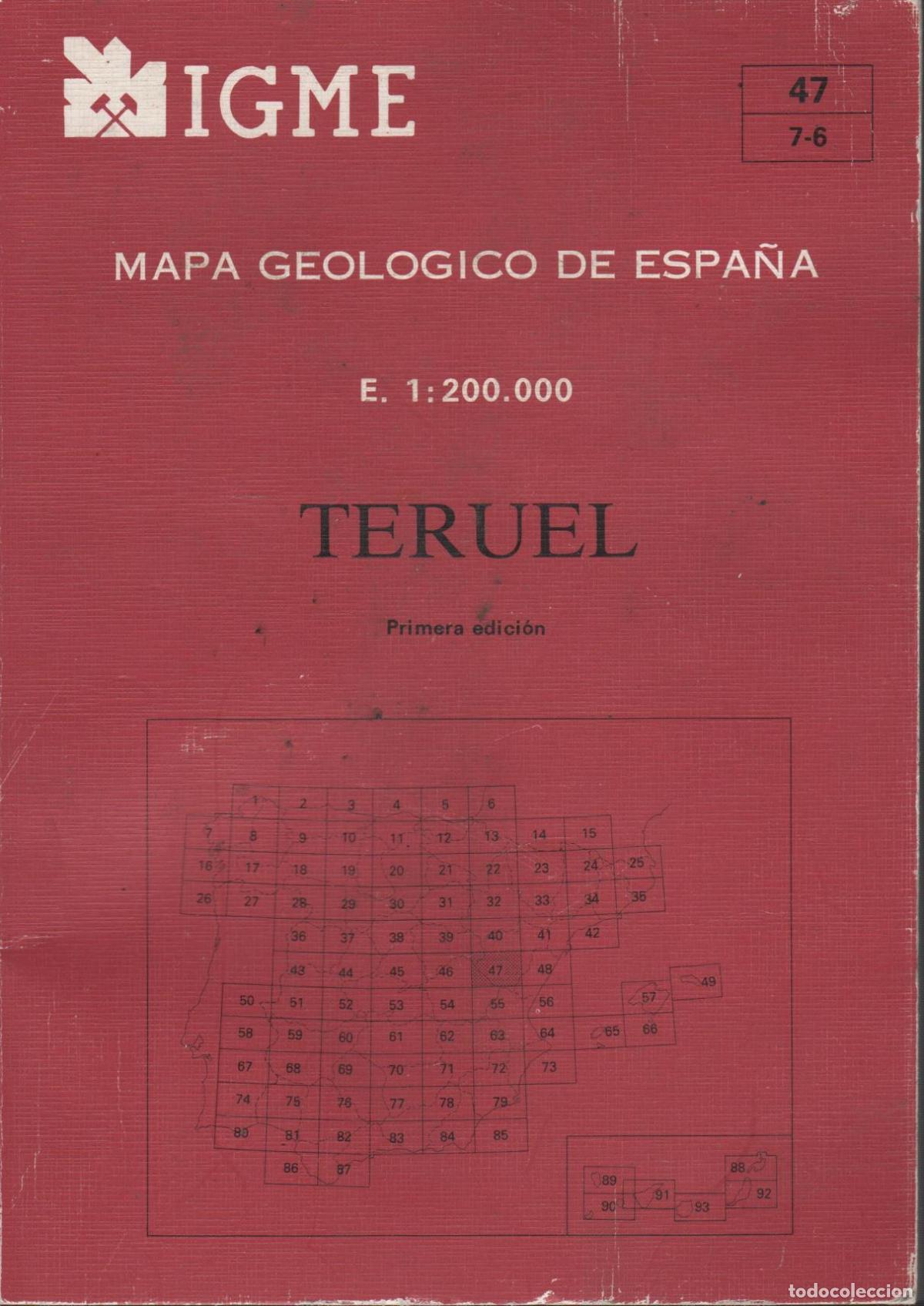 Libri di seconda mano: Mapa geol&oacute;gico de Espa&ntilde;a. TERUEL Instituto geol&oacute;gico y minero de Espa&ntilde;a EDITORIAL: IGME -