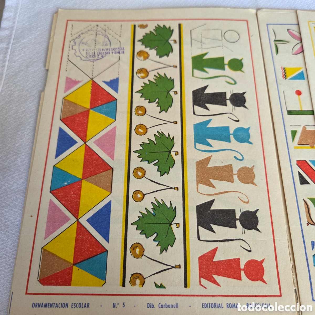 Libros: ORNAMENTACION ESCOLAR CENEFAS, GRECAS .. - Foto 2