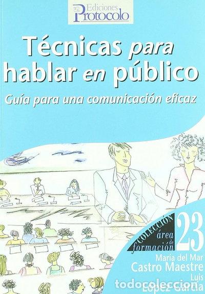 Libros: T&eacute;cnicas para hablar en p&uacute;blico- 9788495789402