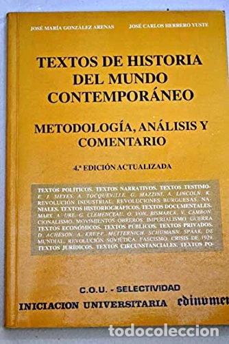 Libros: Textos de historia del mundo contempor&aacute;neo- 9788485789672