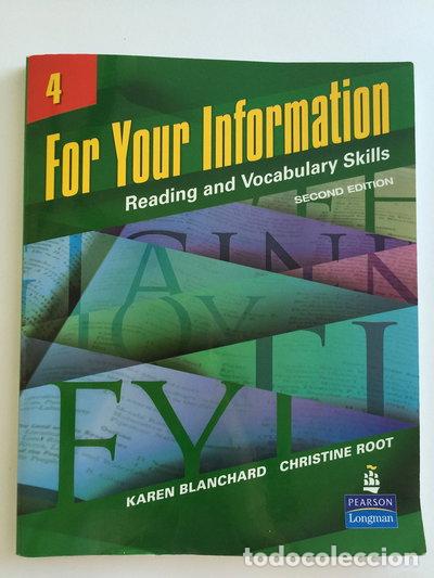 Livres: For Your Information 4: Reading and Vocabulary Skills- 9780132436946