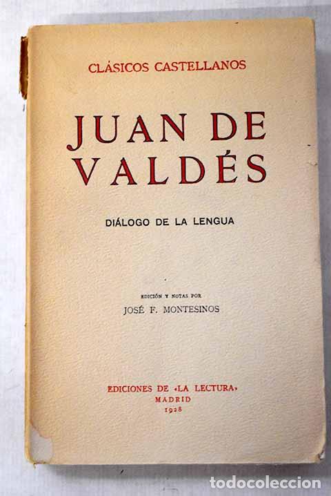 Libros: Di&aacute;logo de la lengua.- Vald&eacute;s, Juan de