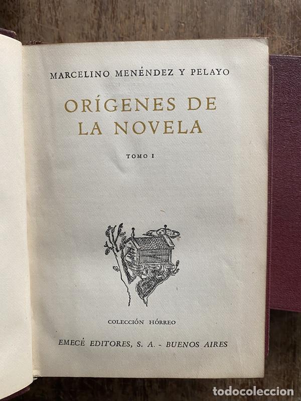 Libri di seconda mano: Origenes de la novela - Menendez y Pelayo Marcelino