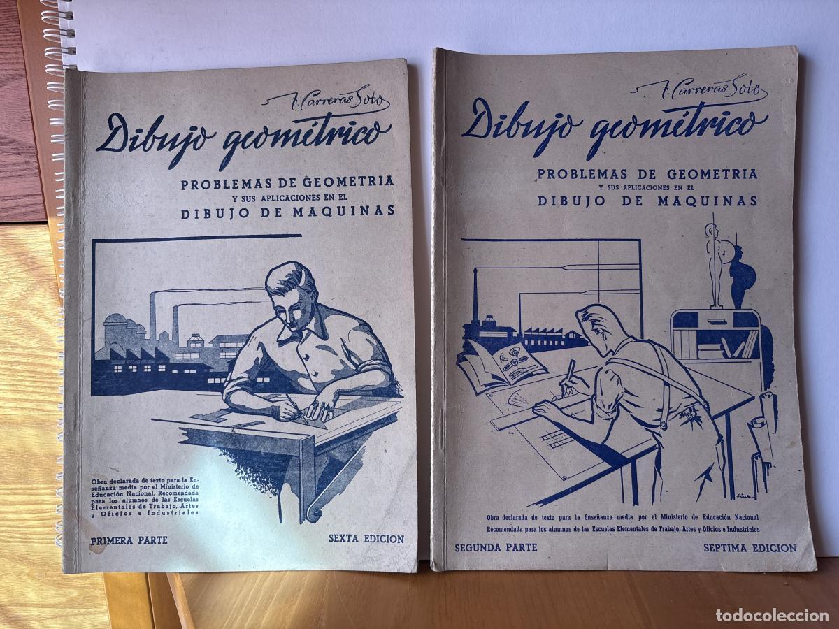 Livres: DIBUJO GEOMETRICO. PROBLEMAS DE GEOMETRIA Y SUS APLICACIONES EN EL DIBUJO DE MAQUINAS I Y II PARTE