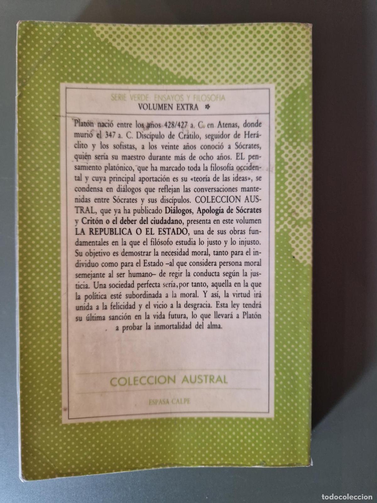 Libros: La Rep&uacute;blica o El estado - Plat&oacute;n - Foto 3