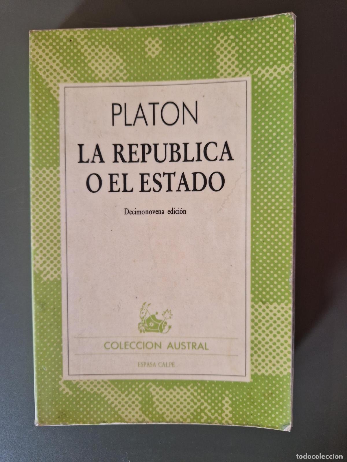 books: La Rep&uacute;blica o El estado - Plat&oacute;n