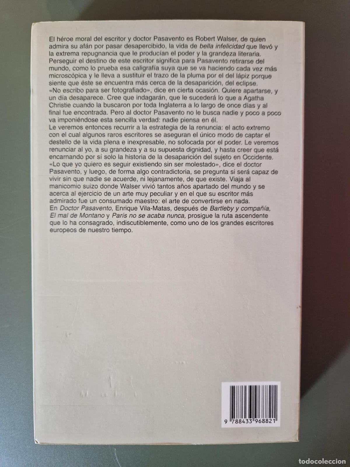 Libros: Doctor Pasavento - Enrique Vila-Matas - Foto 3