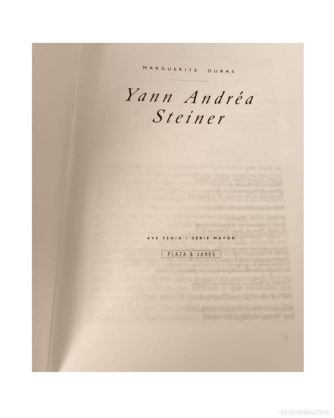 Libros: Yann Andr&eacute;a Steiner - Marguerite Duras - Foto 2