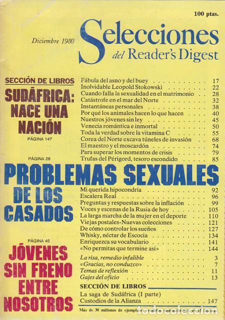 Livros em segunda m&atilde;o: SELECCIONES DEL READER'S DIGEST. DICIEMBRE 1980 - SELECCIONES DEL READER'S DIGEST