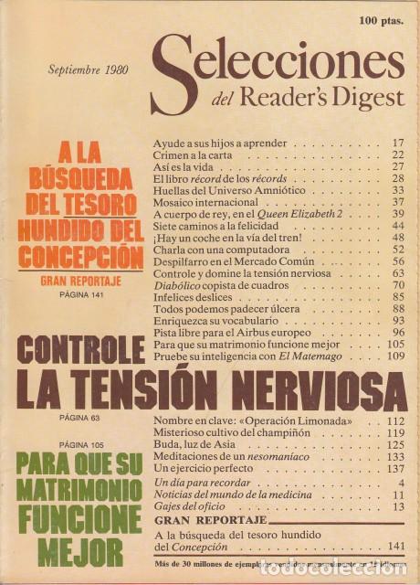 books: SELECCIONES DEL READER'S DIGEST. SEPTIEMBRE 1980 - SELECCIONES DEL READER'S DIGEST