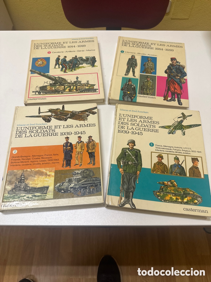 B&uuml;cher: L'uniforme et les Armes des Soldats de la Guerre 1914-1918 y 1939-1945 Casterman 4 Tomos