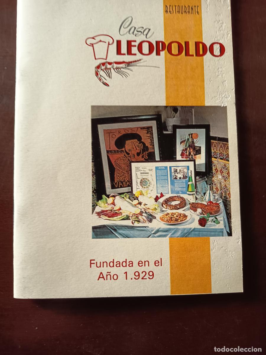 Libros: Restaurante Casa leopoldo.- Confer&egrave;ncia pronunciada el dia 5 d'abril de 2001 al Palau Robert. Centre