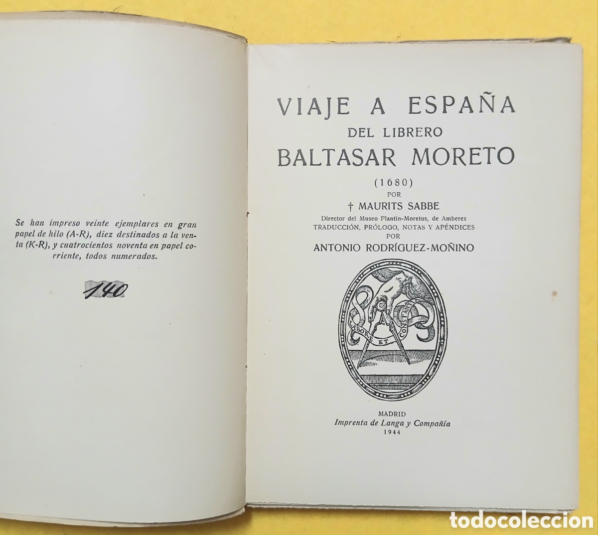 Libros: Viaje a Espa&ntilde;a del librero Baltasar Moreno - Foto 3