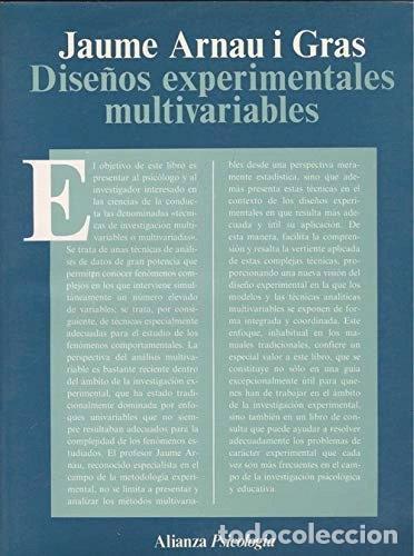 Libros: Dise&ntilde;os experimentales multivariables- 9788420665276