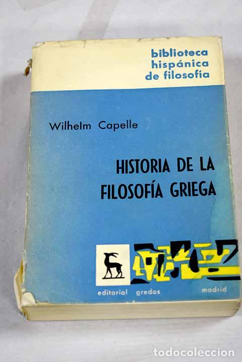 Libros: Historia de la filosof&iacute;a griega.- Capelle, Wilhelm - Foto 1