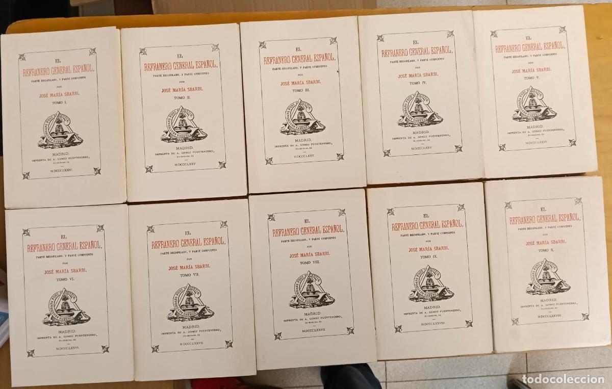 Libros: El refranero general espa&ntilde;ol. Tomos I, II, III, IV, V, VI, VII, VIII, IX y X - NO CONSTA AUTOR